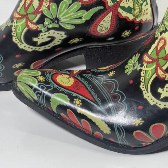 Nomad Yippy Paisley Psychedelic Western Wellies Rain Boot Women's 11 - Picture 9 of 16